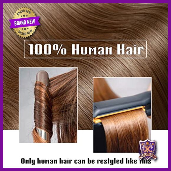 16 Inch Human Hair Clip-In Extensions, 3/4 Full Head Coverage, 5 Clips main image 6
